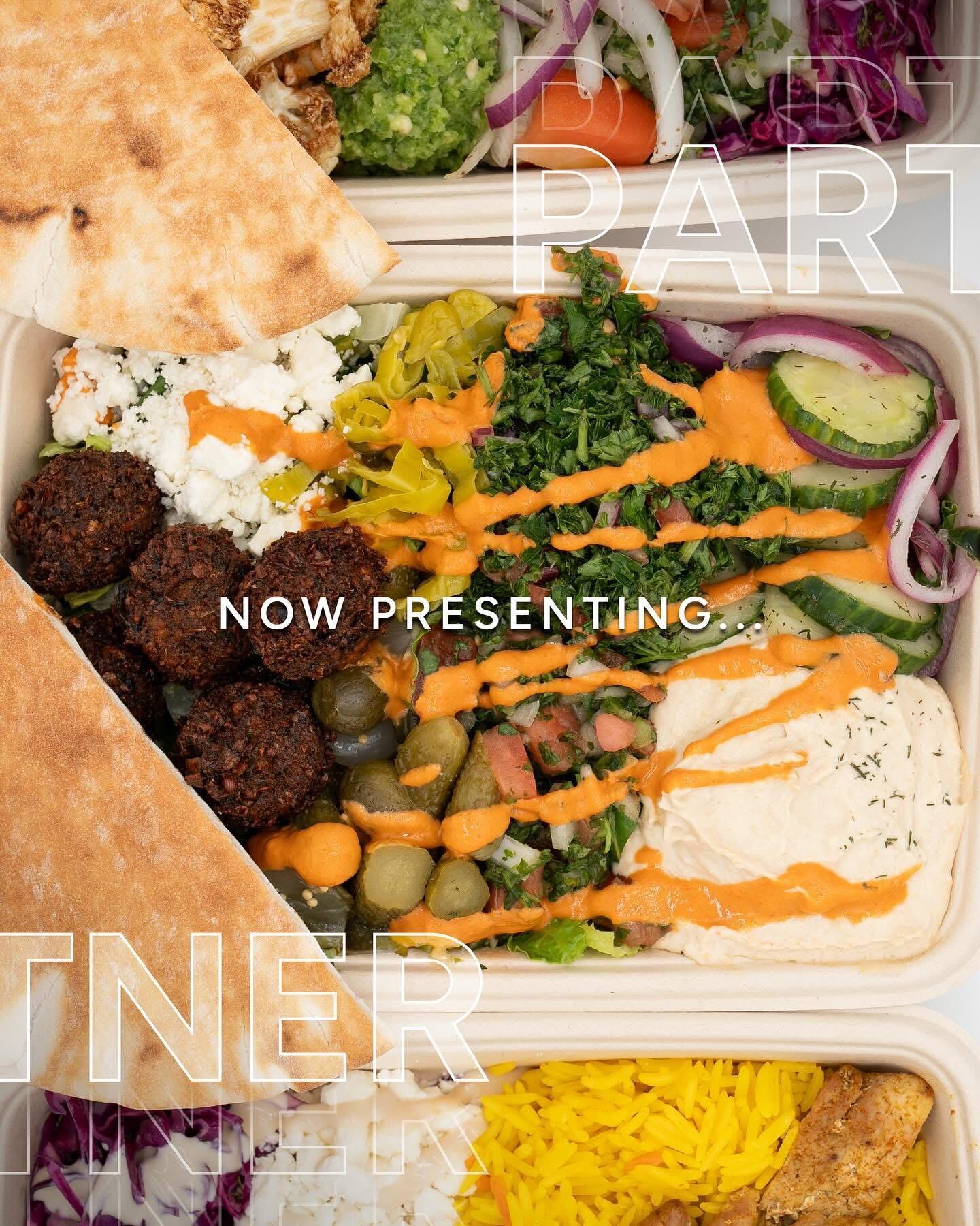 Supplied catered dinner partner graphic.