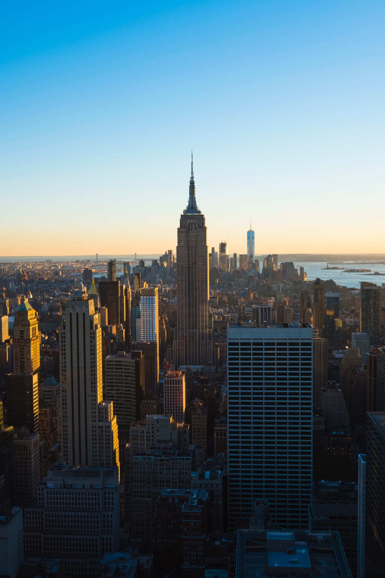 New York city skyline.