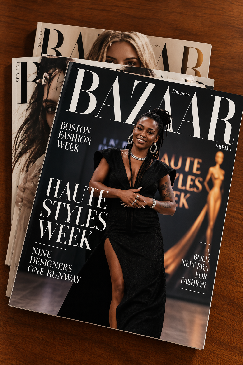 Supplied fashion magazine cover artwork featuring Haute Styles Week.